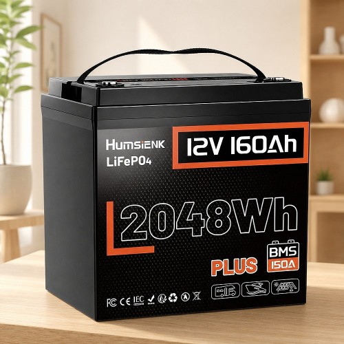 LiFePO4 12V/160Ah 150A BMS акумулятор Humsienk 2048 Вт*год для систем резервного живлення