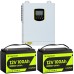 3,5 кВт LiFePO4 Комплект резервного живлення Інвертор Daxtromn + 2 акумулятора 12V 100Ah CyperOcean для квартири, будинку