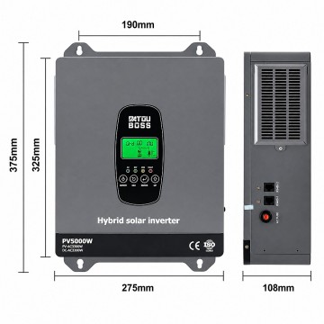 3.3 кВт LiFePO4 Комплект резервного живлення Інвертор Datouboss 24 В + 2 акумулятора 12V/100Ah Humsienk