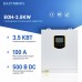 3,5 кВт Гібридний сонячний інвертор Daxtromn Power 24V, MPPT 100A, PV до 500V DC для дому, квартири