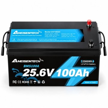 LiFePO4 25.6V 100Ah Акумілятор Ameisentech BMS, для для резервного живлення будинку, квартири