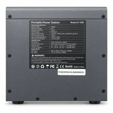 Зарядна станція YULONGNE JC-1020 1000W, 2009Wh, LiFePO4, UPS до 20 мс, AC 220V, PV до 500W