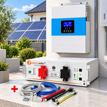 6.5 кВа LiFePO4 Felicity Solar Комплект резервного живлення: Гібридний інвертор Daxtromn SC-HFK-5500-48 + акумулятор FLA48100UG1