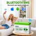 LiFePO4 12V/100Ah Акумулятор Anenji з Bluetooth для резервного живлення будинку, квартири з BMS