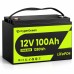 LiFePO4 12V/100Ah Акумулятор CyperOcean з BMS 100 А для систем резервного живлення