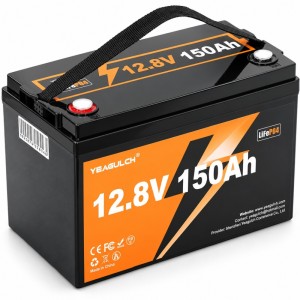 LiFePO4 12V 150Ah Акумулятор Yeagulch, BMS 100 А, для систем резервного живлення будинку