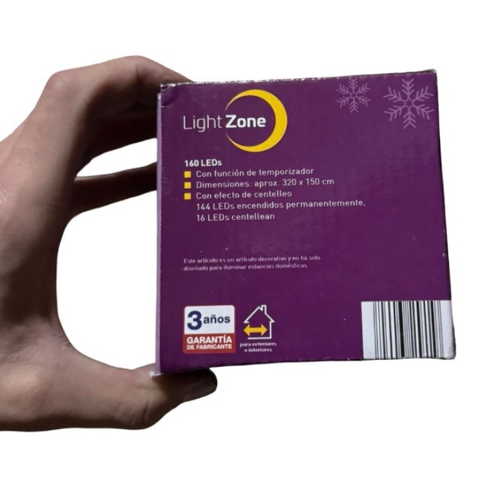 Світлодіодна гірлянда-штора LightZone 160 LED 13.2 м тепле біле світло, таймер, ефект мерехтіння Світлодіодна гірлянда-штора LightZone 160 LED 13.2 м тепле біле світло, таймер, ефект мерехтіння
