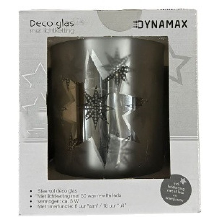 Світлодіодна декорація DynaMax Deco Glas на батарейках з принтом "Велика зірка" Світлодіодна декорація DynaMax Deco Glas на батарейках з принтом "Велика зірка"