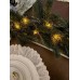 Світлодіодна гірлянда на батарейках Oecolux Metallstern-Lichterkette, тепле біле світло, золоті зірочки