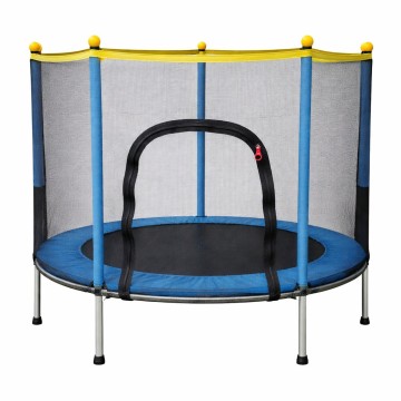 Батут дитячий 140 см Fitonix із захисною сіткою + 6 опорних ніжок Blue