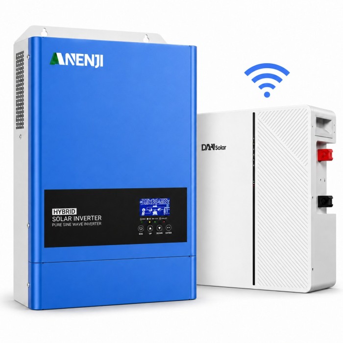 6.2 кВт LiFePO4 Комплект інвертор Anenji з Wi-Fi+ акумулятор DAH Solar 51.2V 100Ah, BMS, Bluetooth для резервного живлення 6.2 кВт LiFePO4 Комплект інвертор Anenji з Wi-Fi+ акумулятор DAH Solar 51.2V 100Ah, BMS, Bluetooth для резервного живлення