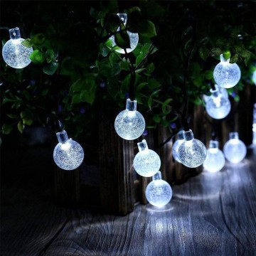 Гірлянда LED-ланцюг LightZone 10 кульок (сріблясті) 2,25м на батарейках