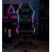 Крісло геймерське ProGame з RGB підсвіткою GX-150, підставка для ніг, комп'ютерне ігрове