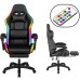 Крісло геймерське ProGame з RGB підсвіткою GX-150, підставка для ніг, комп'ютерне ігрове