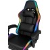 Крісло геймерське ProGame з RGB підсвіткою GX-150, підставка для ніг, комп'ютерне ігрове